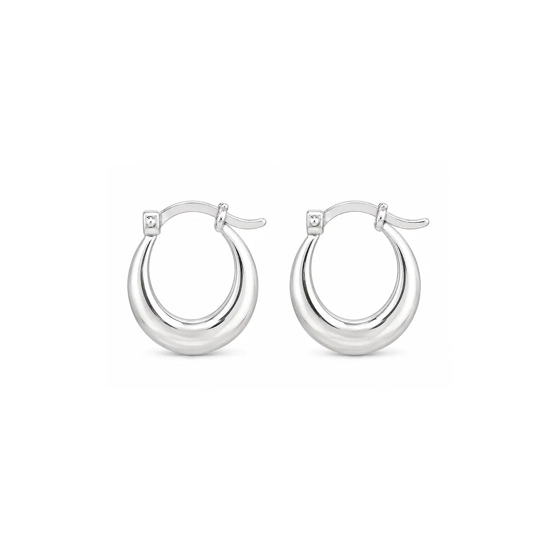 Classic Round 925 Silver Hoop Earrings - Made With Pure 925 Silver