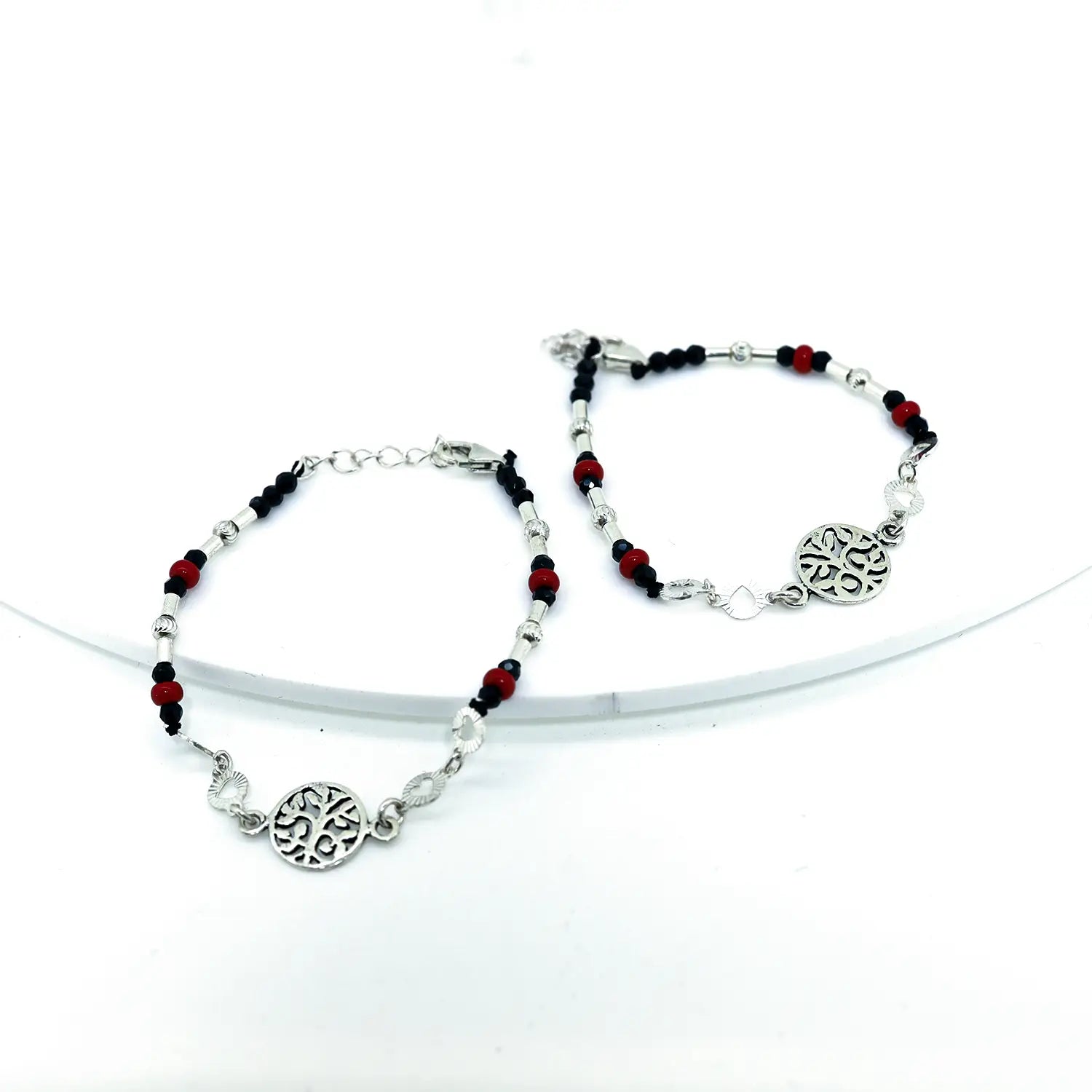 Pure Silver Kids Protection Beads Bracelet- Made With Pure 925 Silver