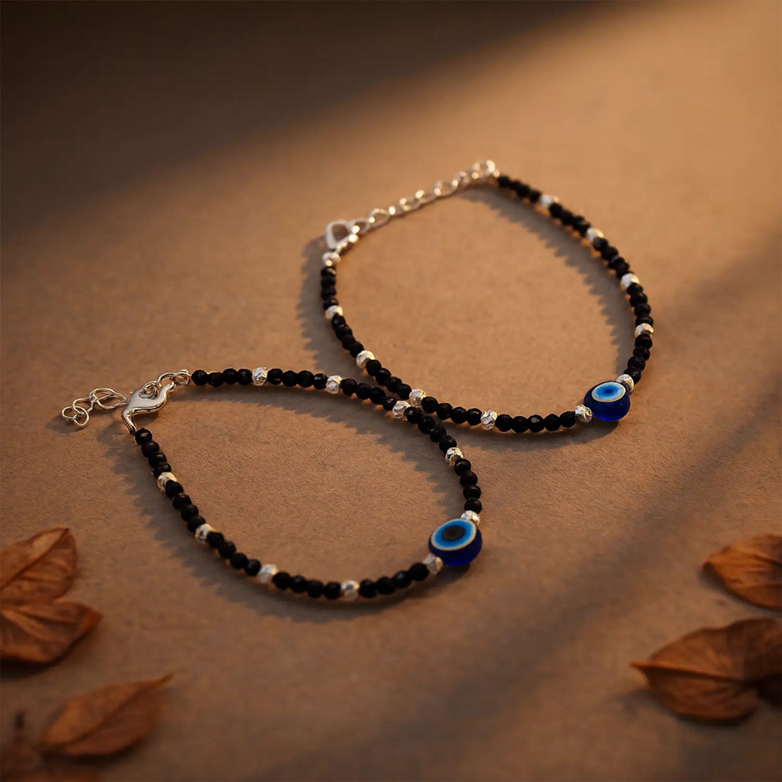 Kids Evil Eye Protection Silver Bracelet Pair- Made With Pure 925 Silver
