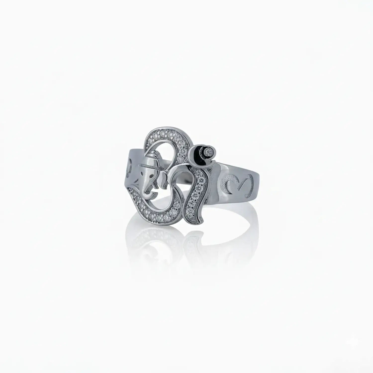 Divine Om Silver Statement Ring - Made With Pure 925 Silver