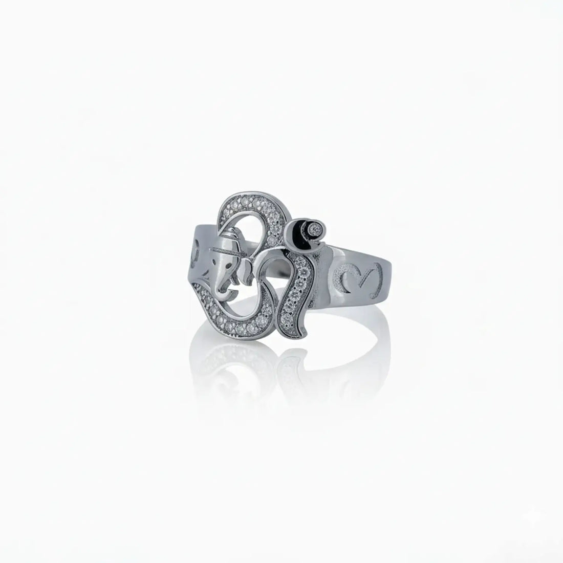 Divine Om Silver Statement Ring - Made With Pure 925 Silver