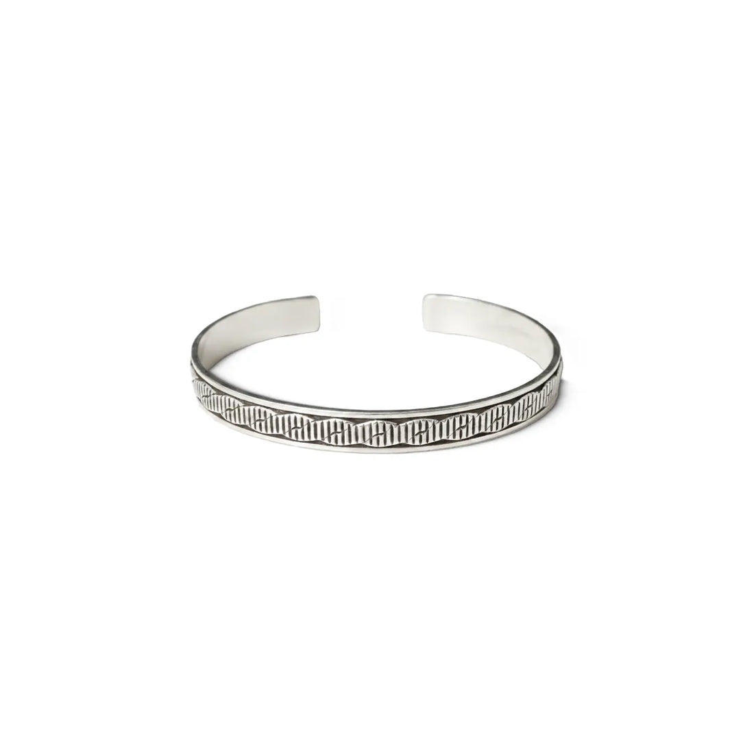 Minimal Textured Oxidised Silver Cuff Bracelet - Made With Pure 925 Silver