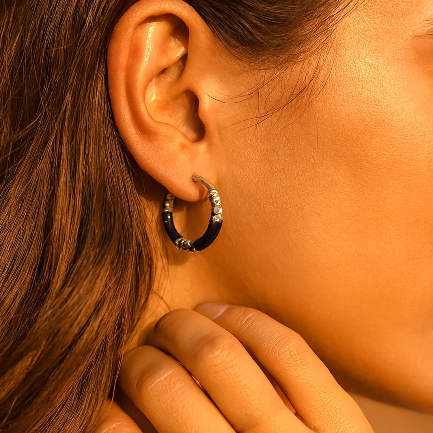 Lime Twist Silver Hoop Earrings - Made With Pure 925 Silver