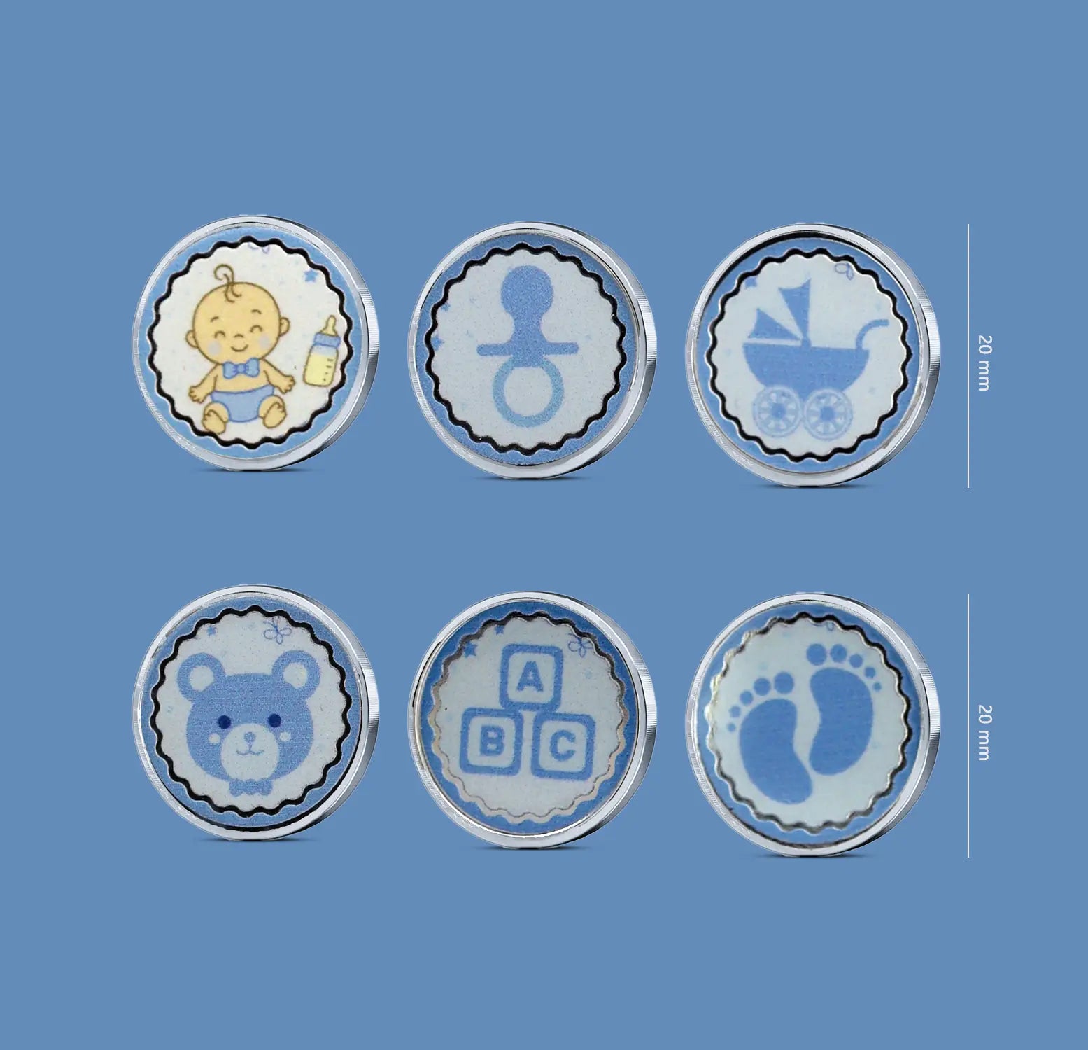 Baby Joy Silver Coin Gift Set – Blue Edition - Made With Pure 999 Silver