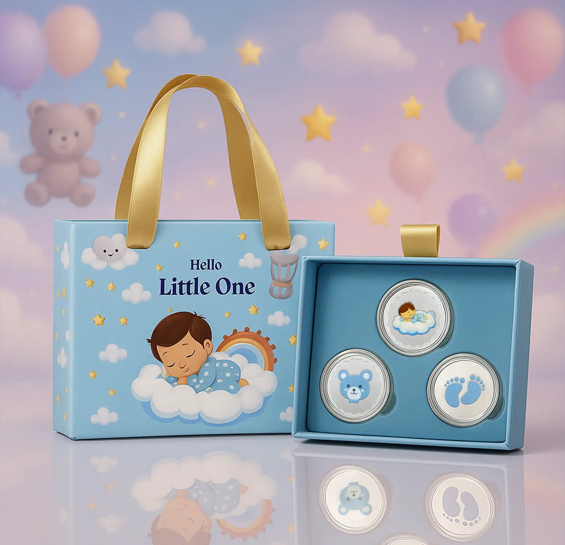 Hello Little One – Pure Silver Coin Gift Set - Made With Pure 999 Silver
