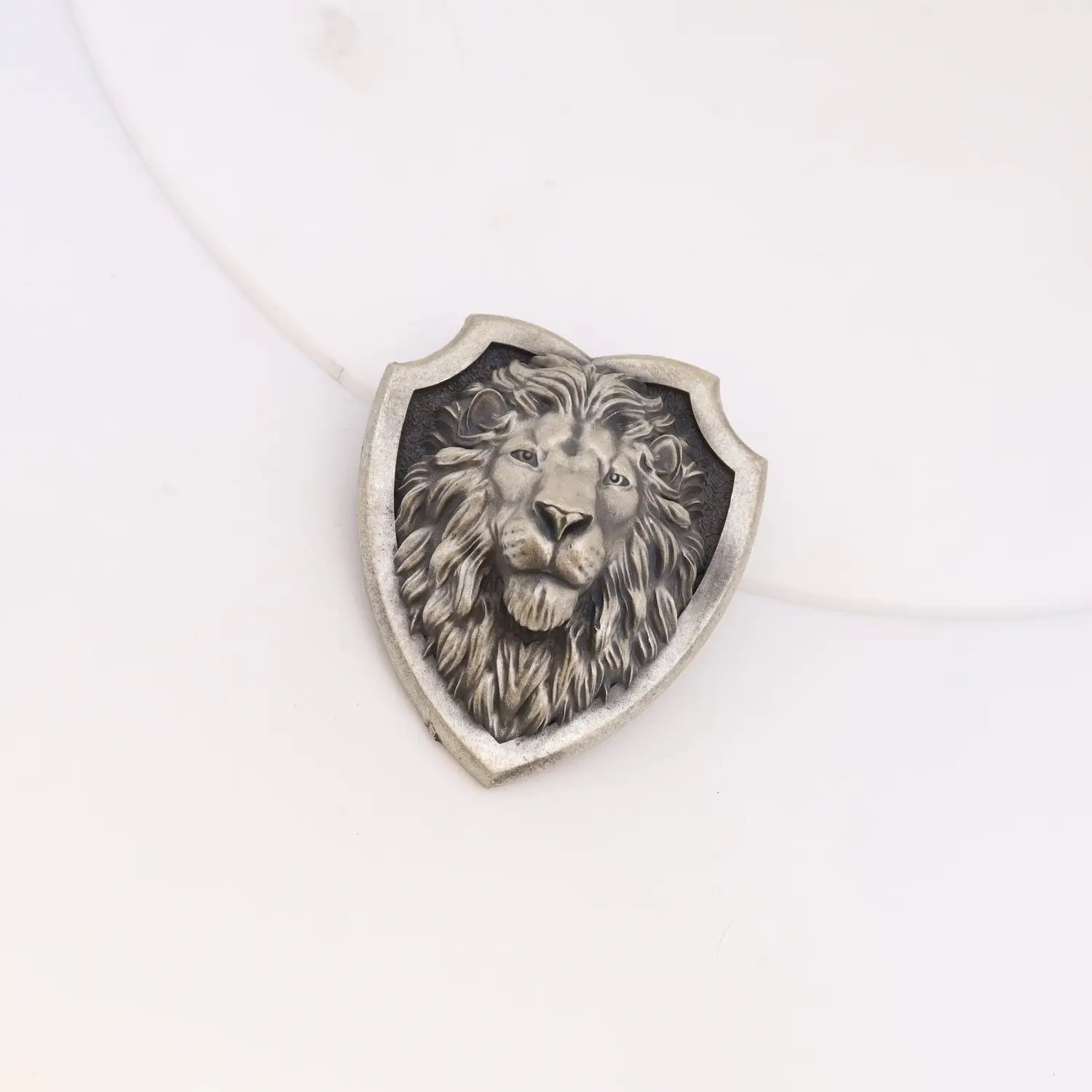 Lion Shield Designer Brooch - Made With Pure 925 Silver