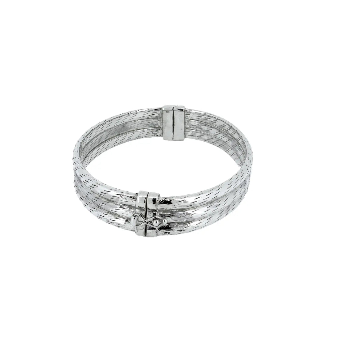 Silver Sleek Woven Pure Silver Bracelet- Made With Pure 925 Silver