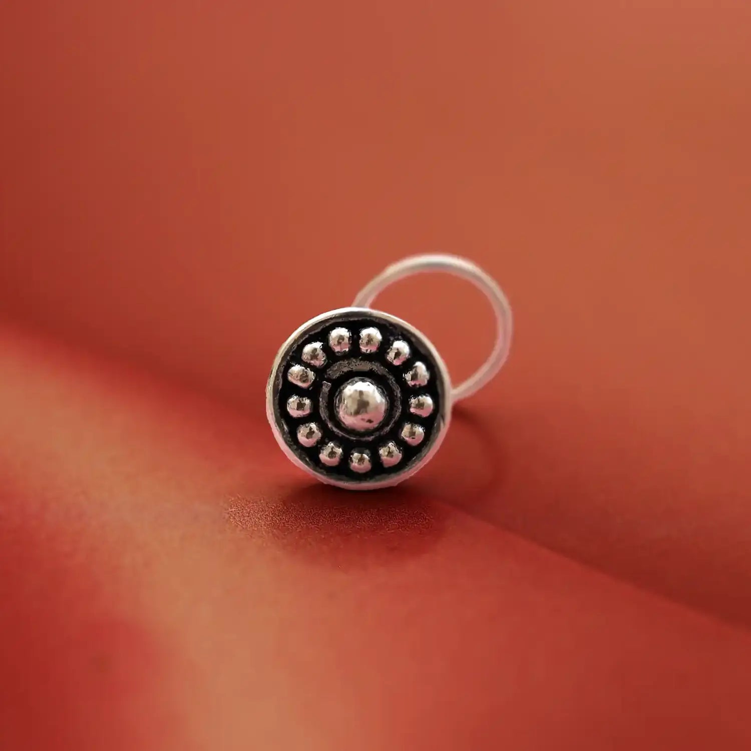 Classic Floral Pure Silver Nose Pin- Made With Pure 925 Silver