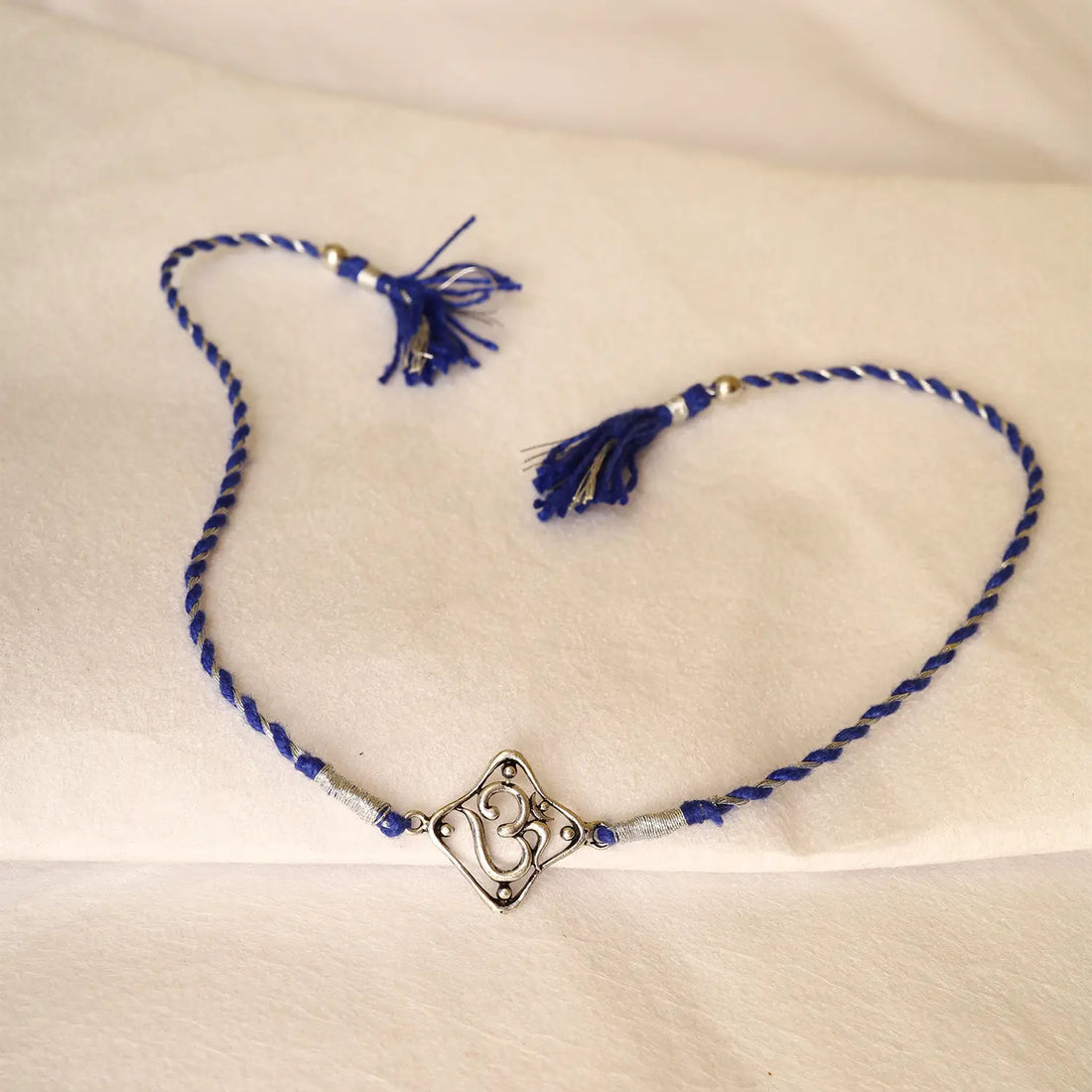 Om Serenity Silver Rakhi - Made With Pure 925 Silver
