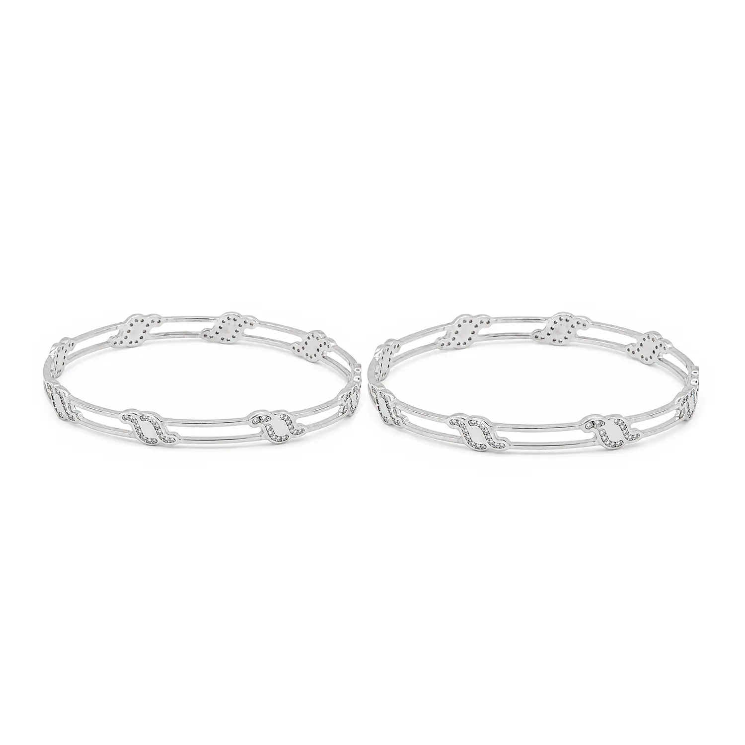 Elegant Infinity Silver Bangle - Made With Pure 925 Silver