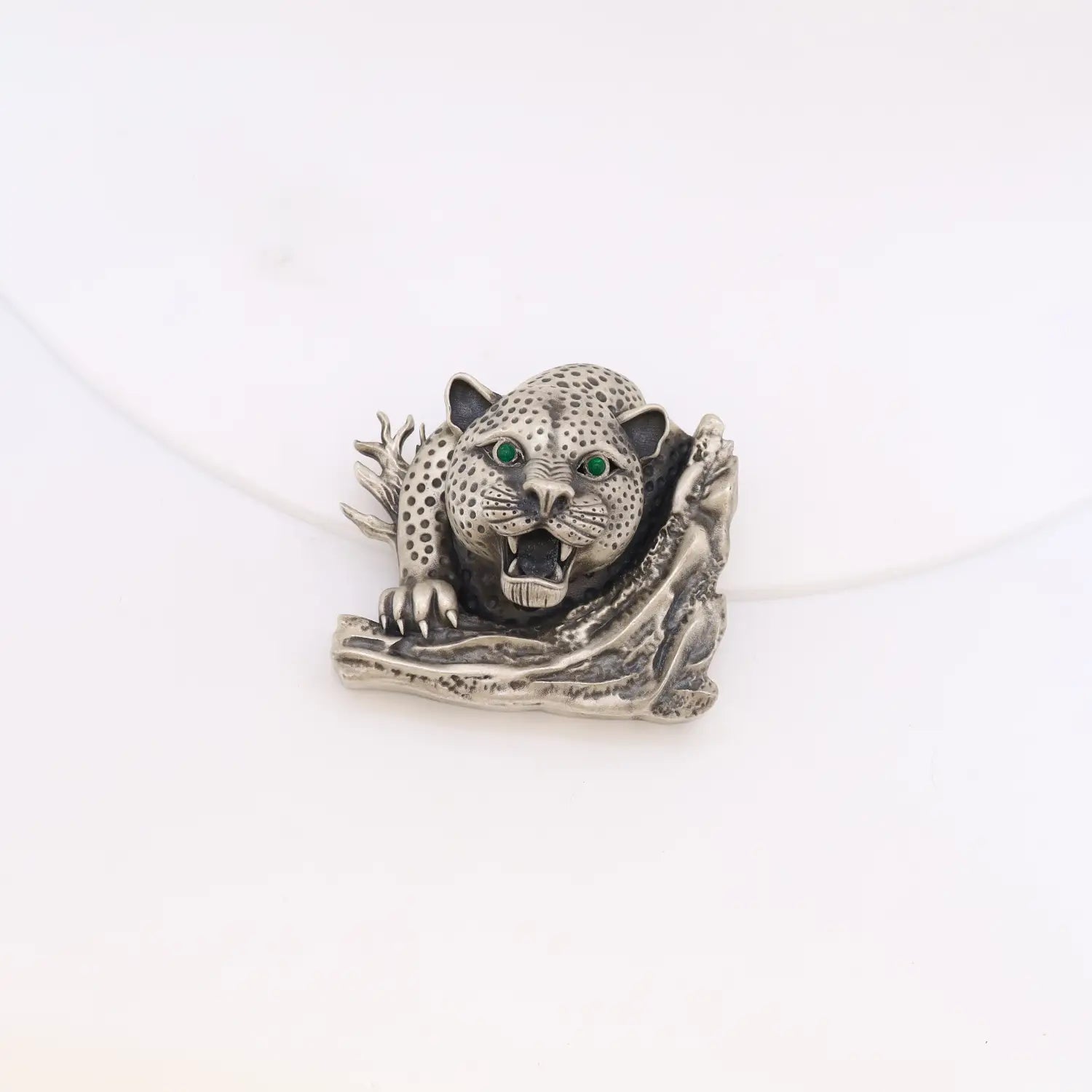Leopard Head Designer Brooch - Made With Pure 925 Silver
