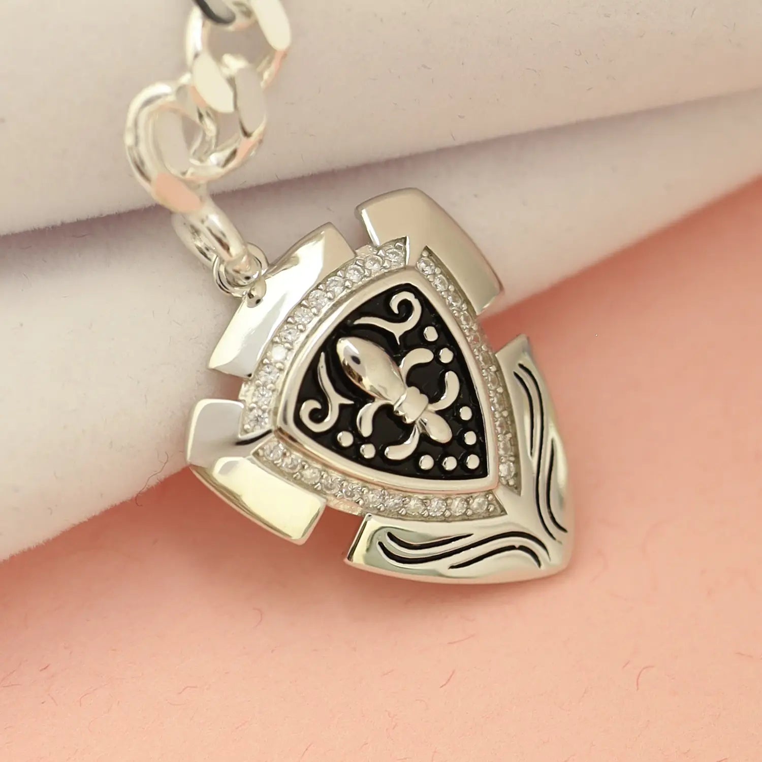 Regal Shield Silver Keychain - Made With Pure 925 Silver