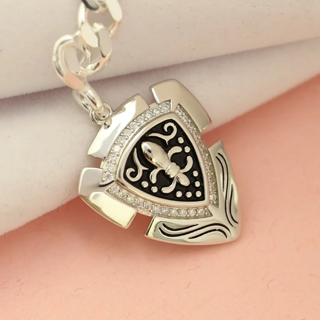 Regal Shield Silver Keychain - Made With Pure 925 Silver