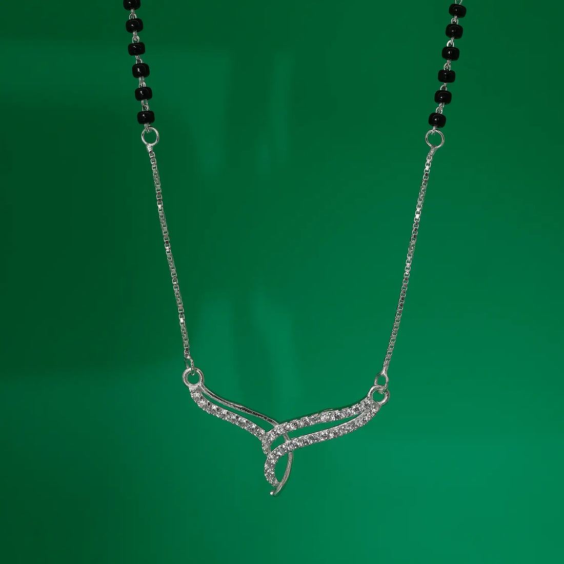 Elegant CZ Silver Mangalsutra - Made With Pure 925 Silver