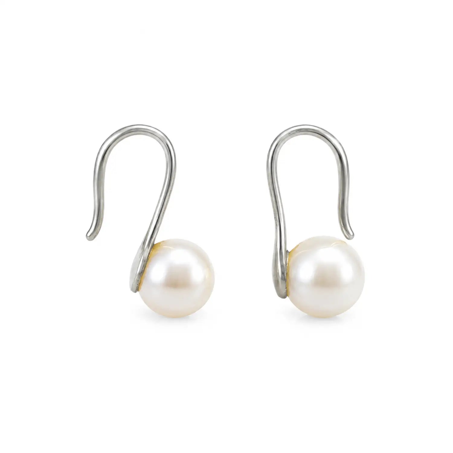 Classic Pearl Drop Sterling Silver Earrings - Made With Pure 925 Silver
