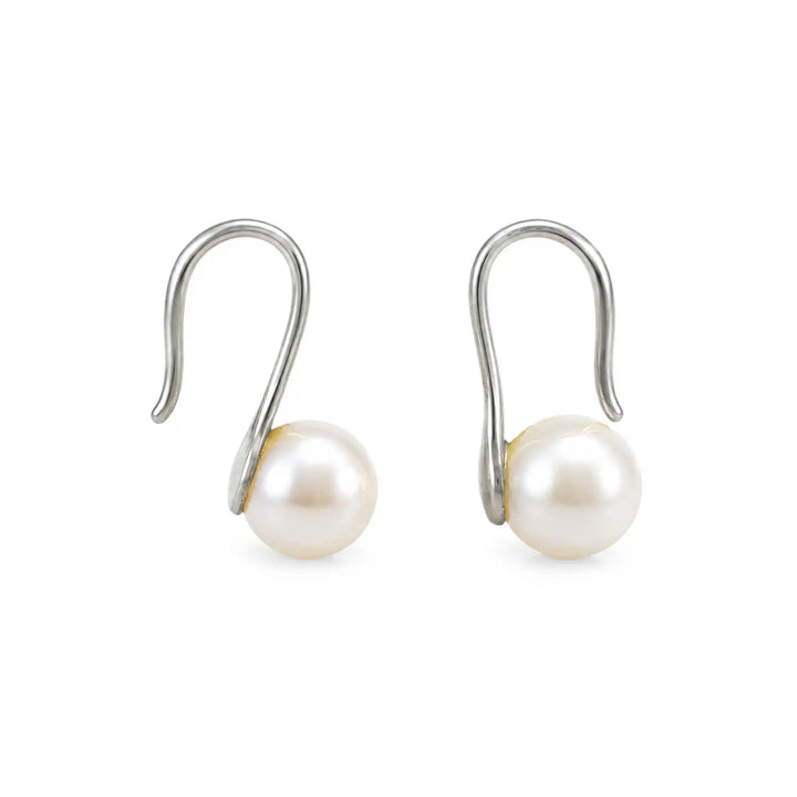 Classic Pearl Drop Sterling Silver Earrings - Made With Pure 925 Silver