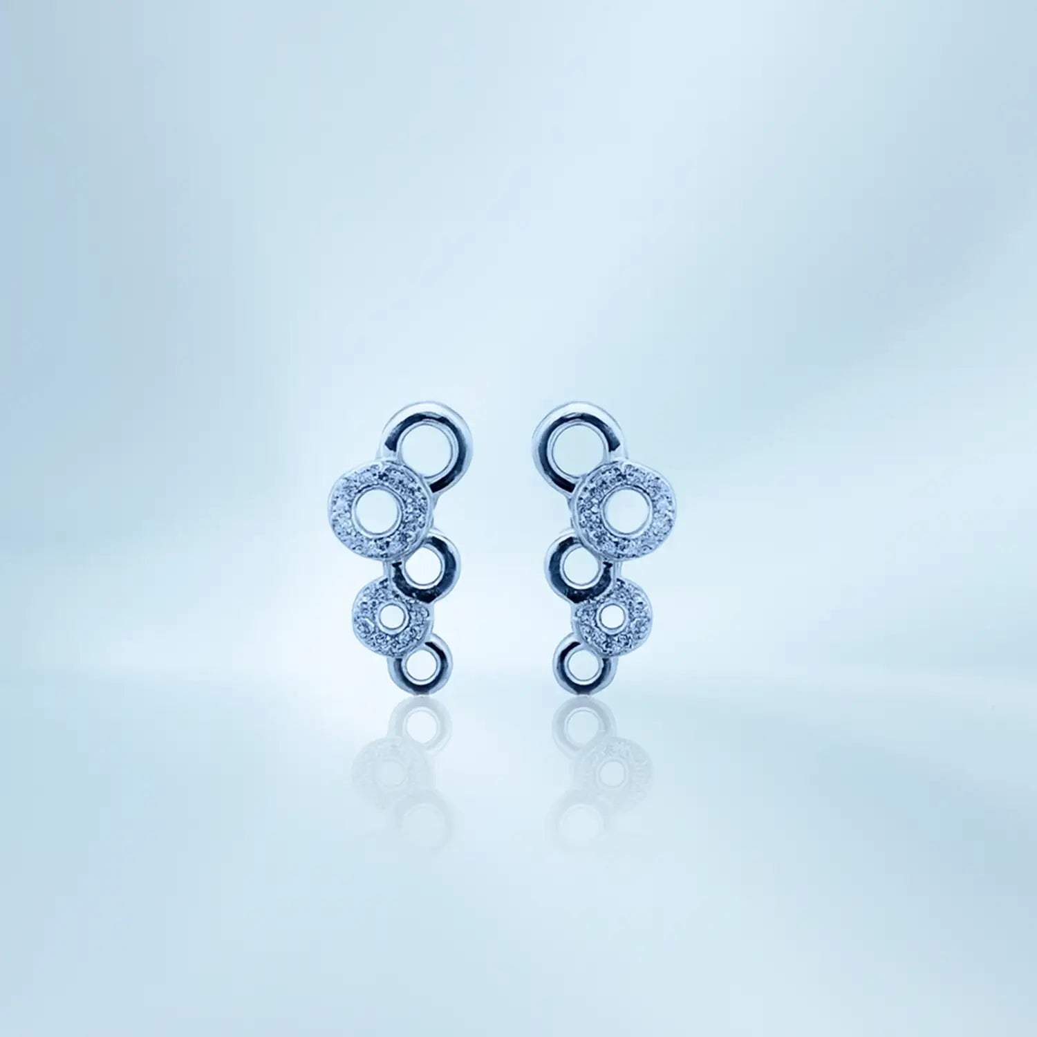 Elegant Circle Drop Pure 925 Silver Earrings- Made With Pure 925 Silver