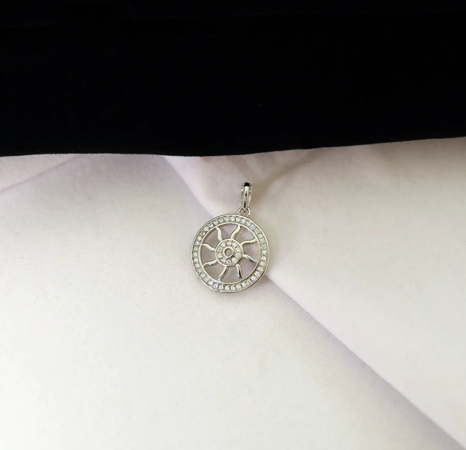 Radiant Wheel of Life Silver Pendant Made With Pure 925 Silver