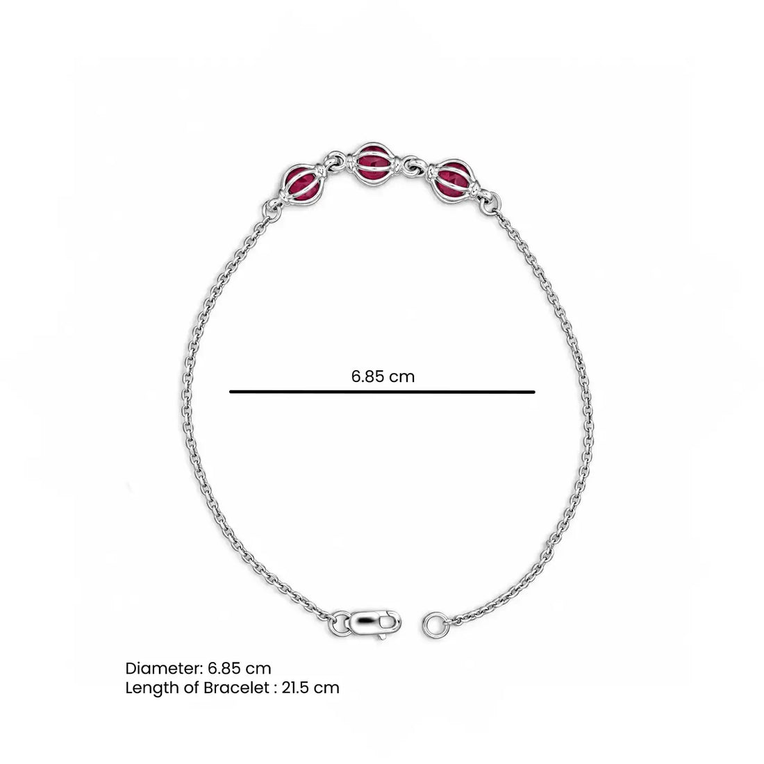 Ruby Bead Bracelet – Elegant & Minimal - Made With Pure 925 Silver