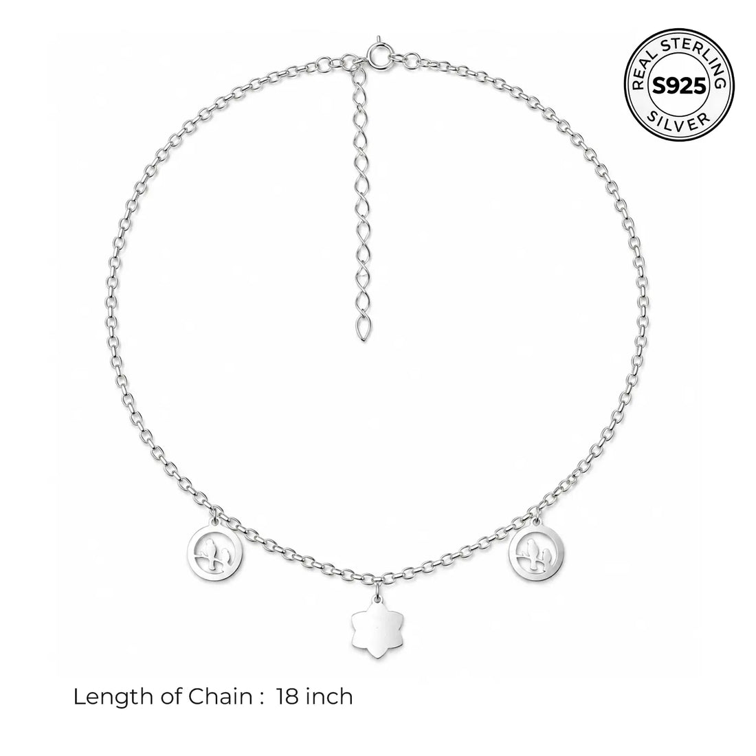Celestial Bird Charm Silver Chain for Women - Made With Pure 925 Silver