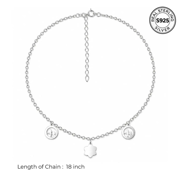 Celestial Bird Charm Silver Chain for Women - Made With Pure 925 Silver
