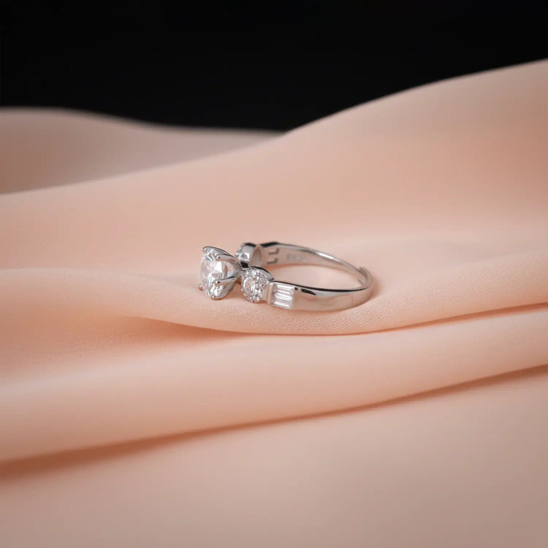 Luna Grace Silver Diamond-Style Ring - Made With Pure 925 Silver