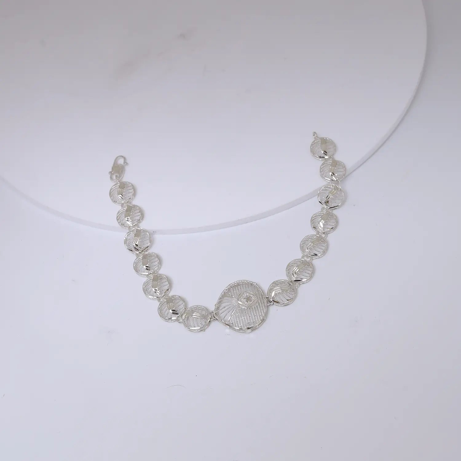 Radiant Orbit Silver Bracelet - Made With Pure 925 Silver