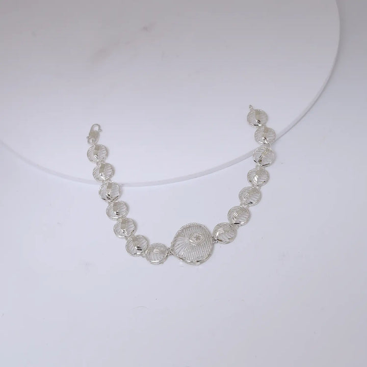 Radiant Orbit Silver Bracelet - Made With Pure 925 Silver