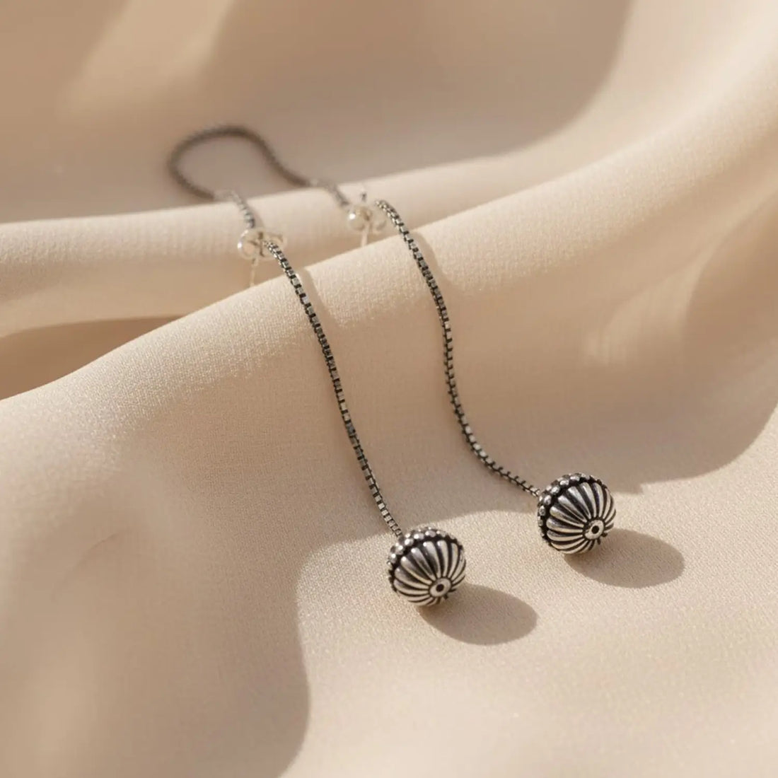 Elegant Floral Drop Pure Silver Earrings - Made With Pure 925 Silver