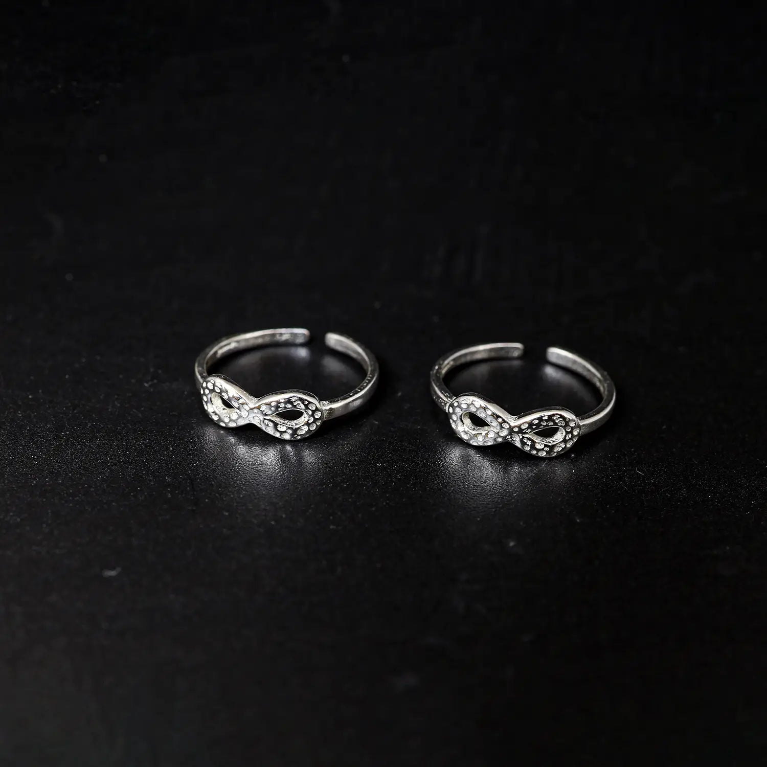 Sparkling Infinity Knot Toe Rings- Made With Pure 925 Silver