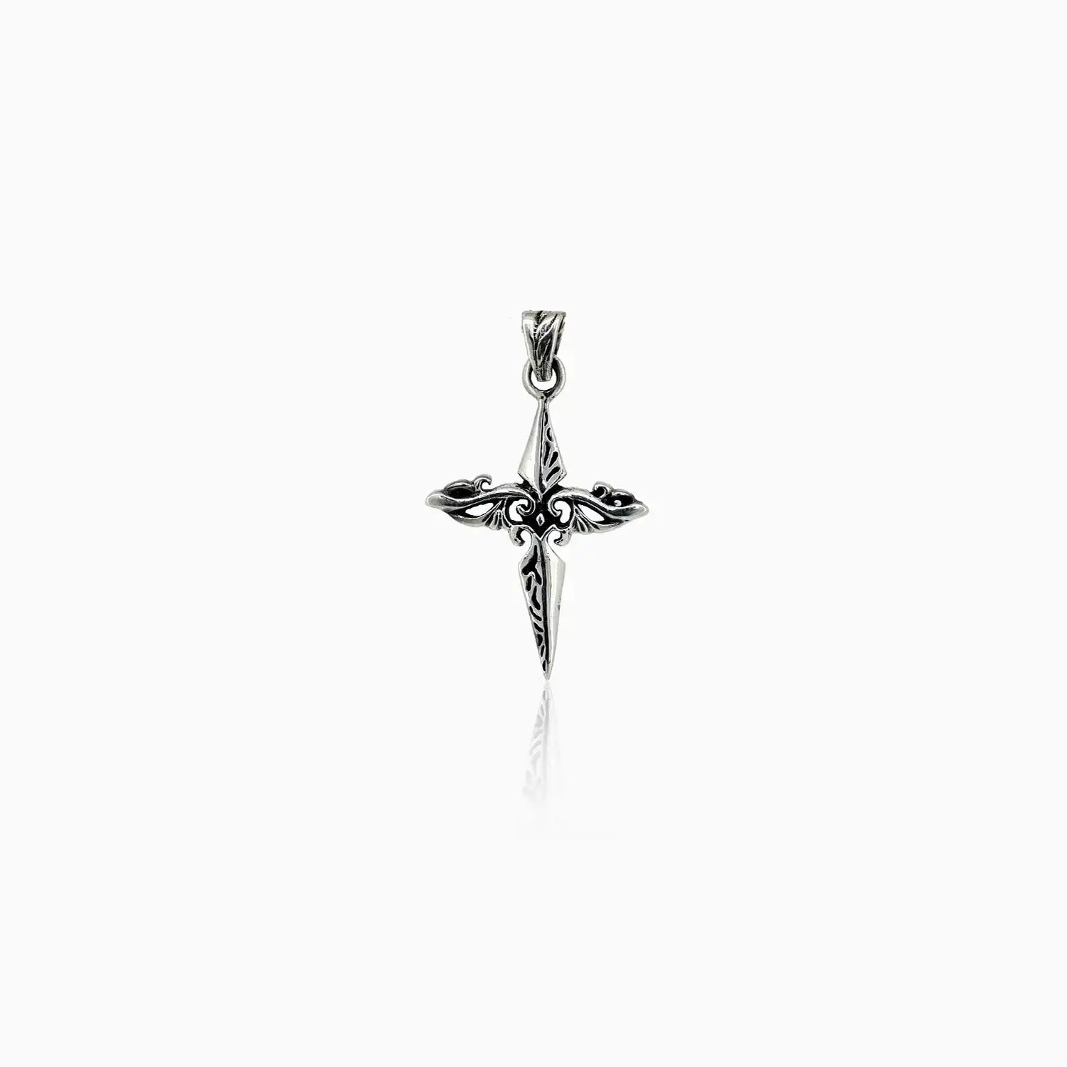 Gothic Cross Pure Silver Pendant- Made With Pure 925 Silver
