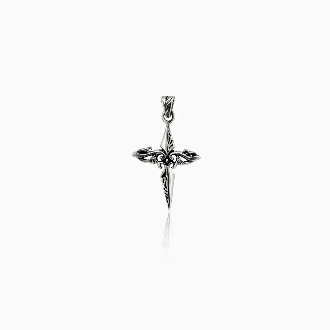 Gothic Cross Pure Silver Pendant- Made With Pure 925 Silver