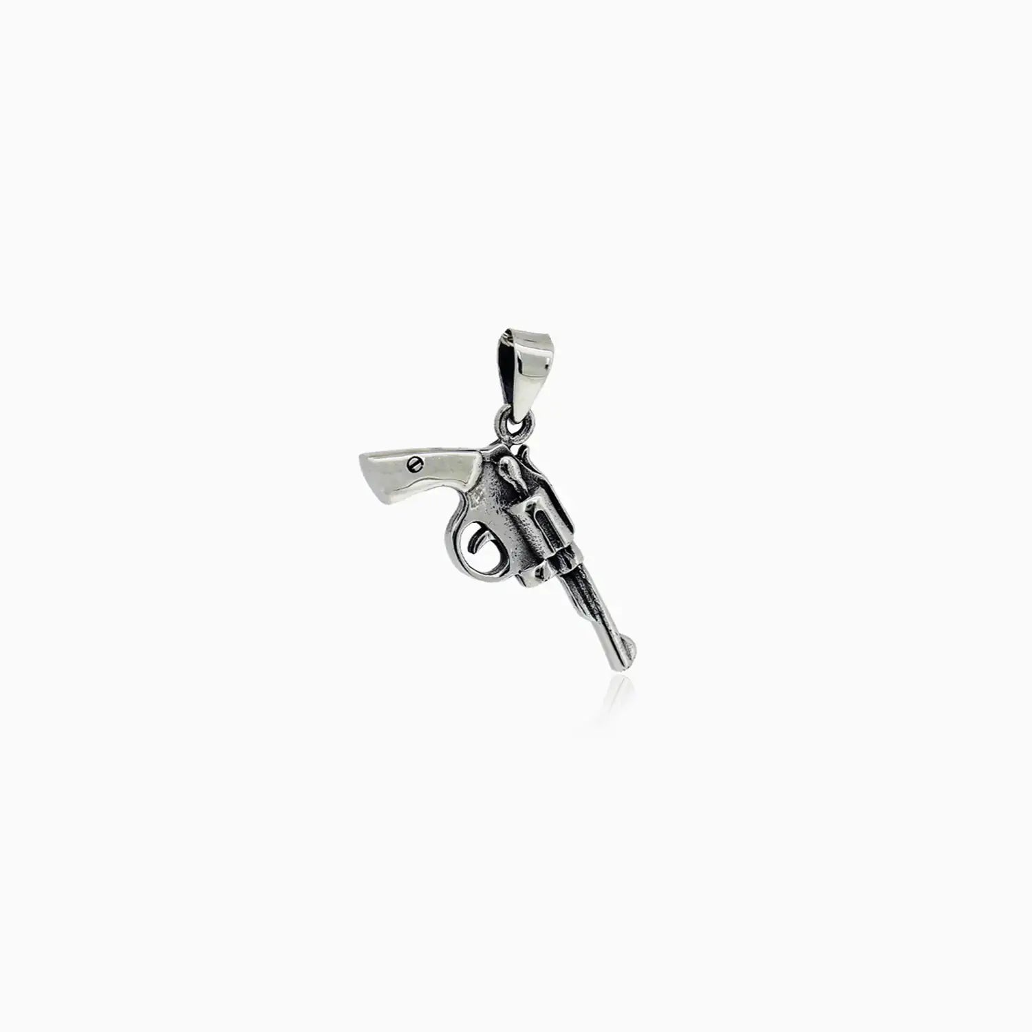 Revolver Design Pure Silver Pendant- Made With Pure 925 Silver