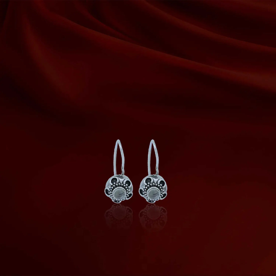 Antique Finish Pure Silver Drop Earrings  - Made With Pure 925 Silver