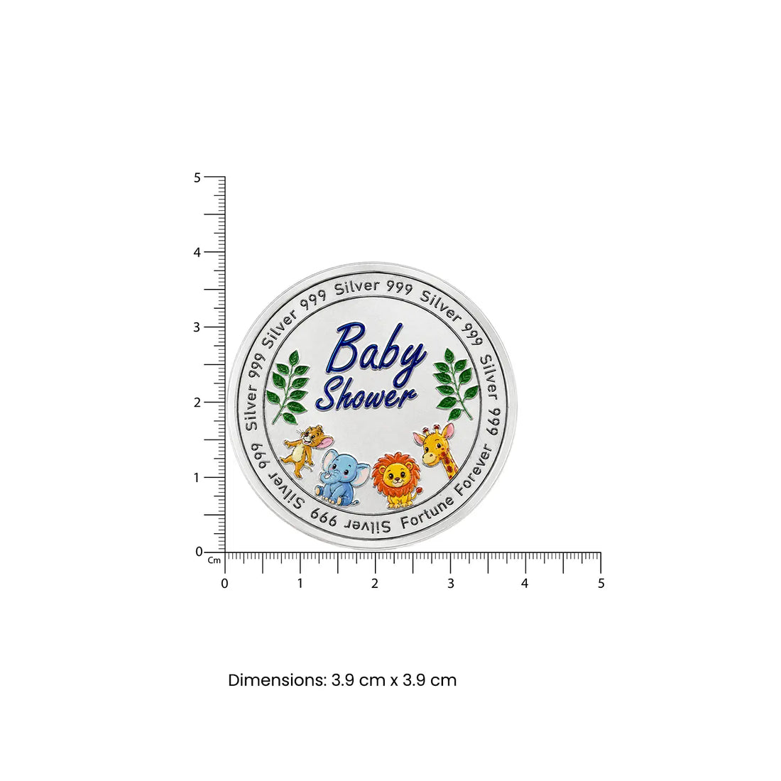 Baby Shower Fine Silver Coin - Made With Pure 925 Silver