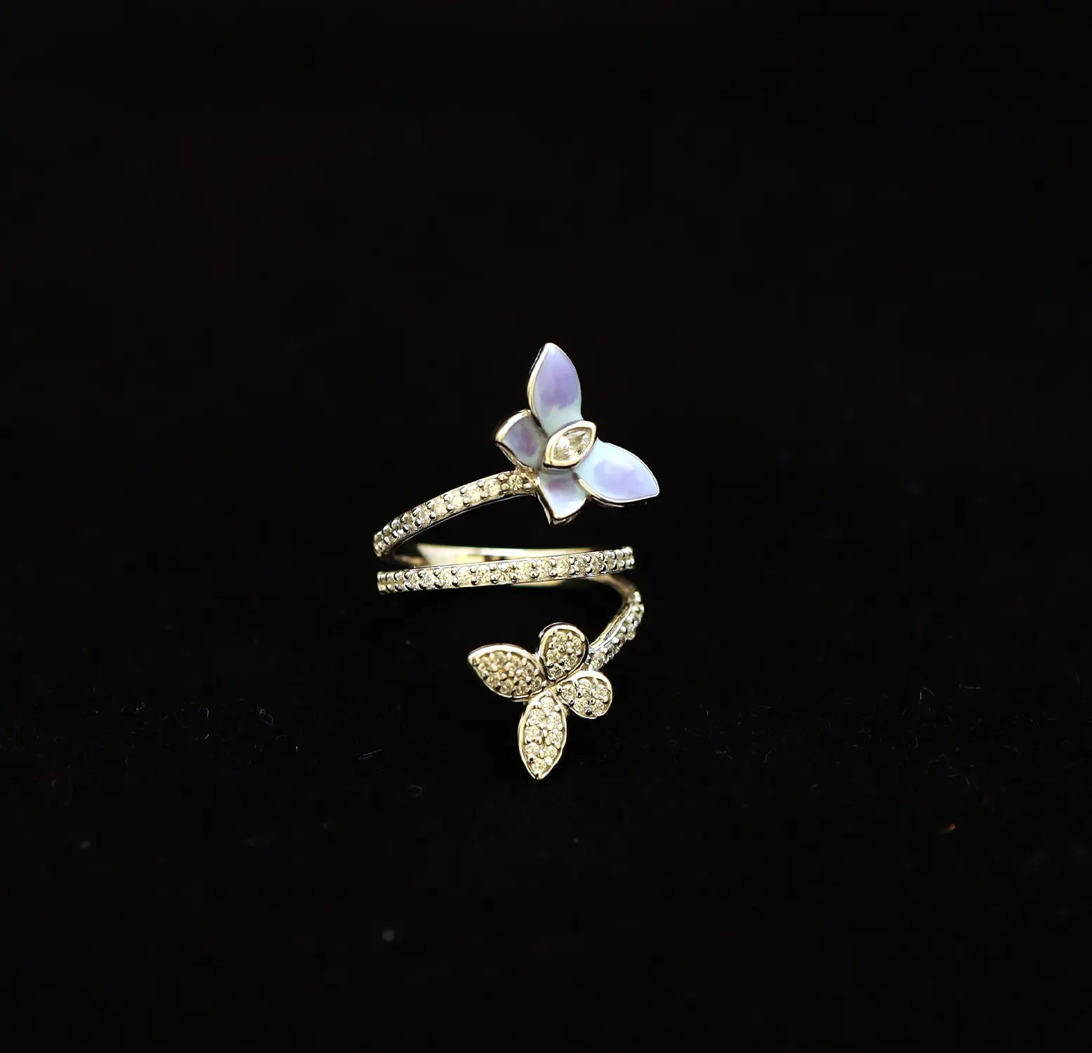 Elegant Butterfly Wrap Silver Ring - Made With Pure 925 Silver