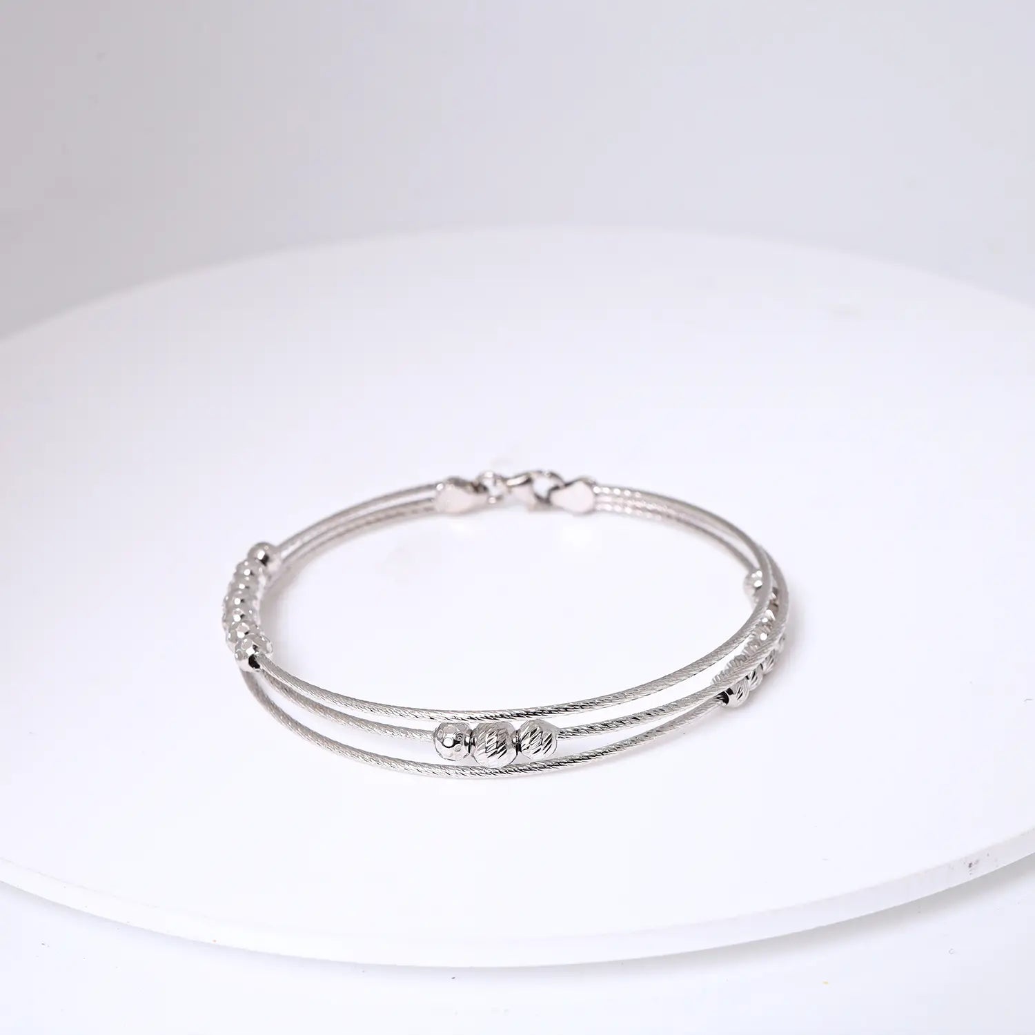 Dual Line Elegance Silver Bracelet - Made With Pure 925 Silver