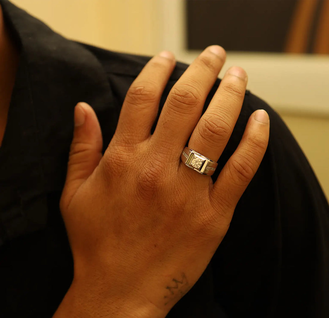 Classic Solitaire Pure Silver Ring -Made With Pure 925 Silver
