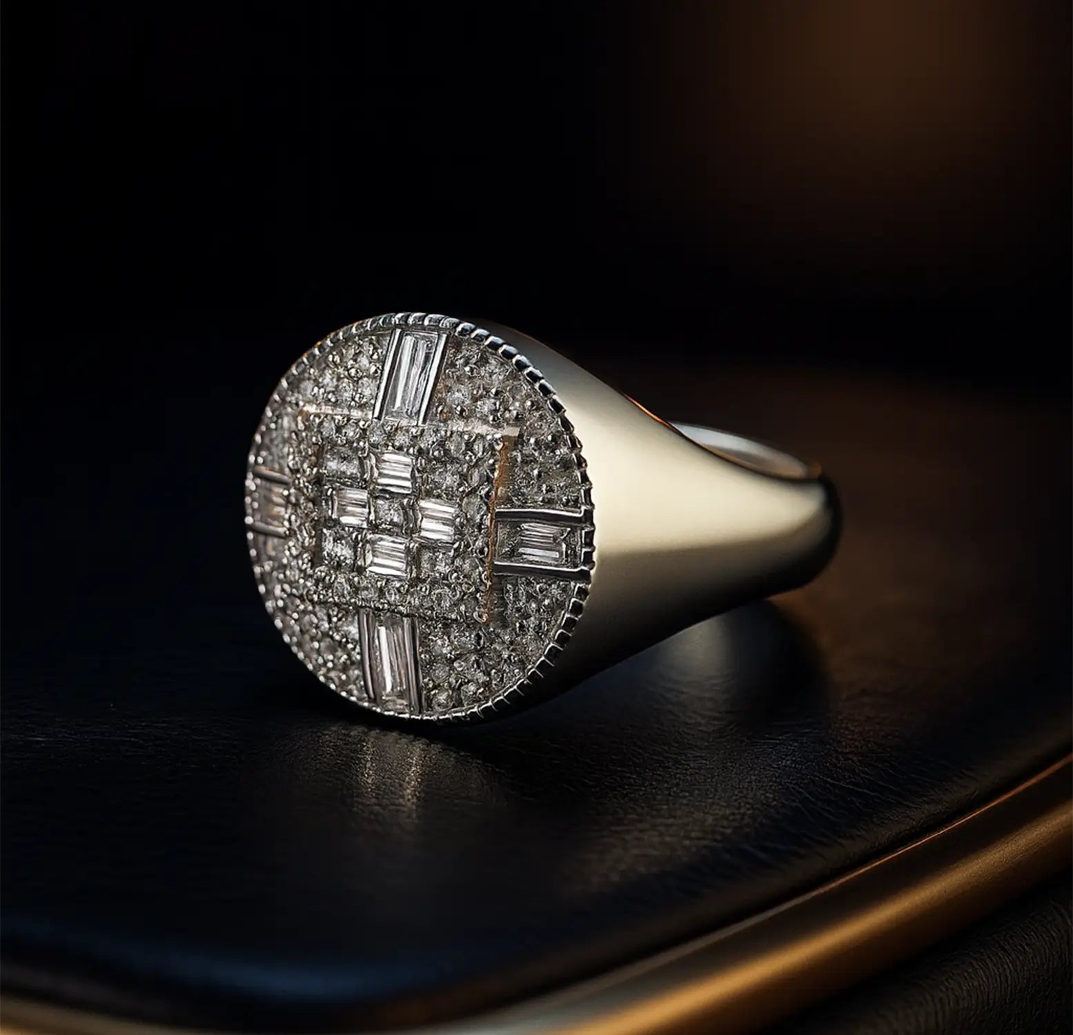Pure Silver Round Cluster Statement Ring - Made With Pure 925 Silver
