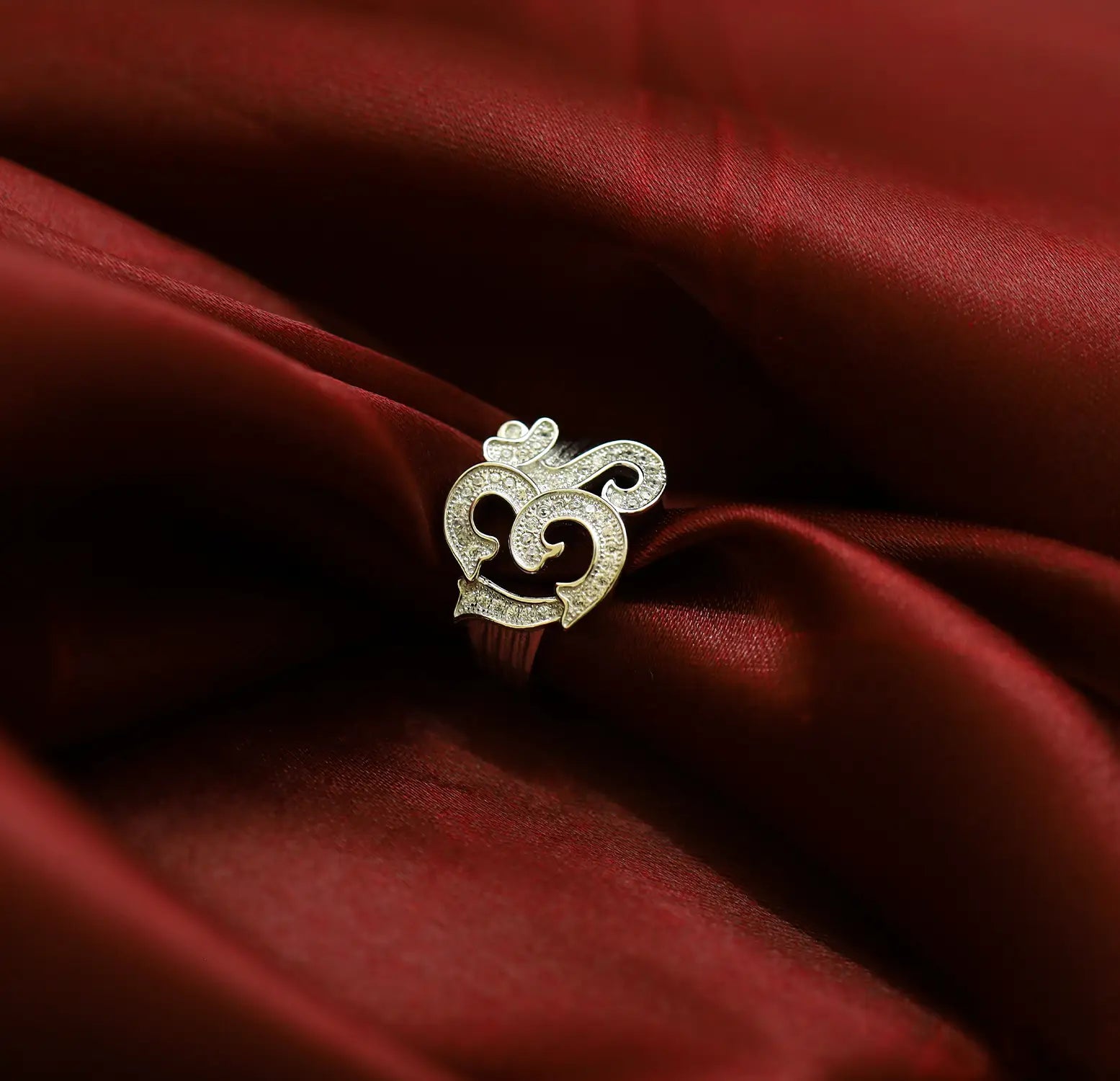 Pure Silver Om Symbol Ring - Made With Pure 925 Silver