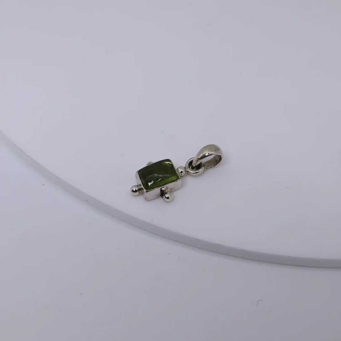 Pure Silver Garnet Charm Pendant- Made With Pure 925 Silver