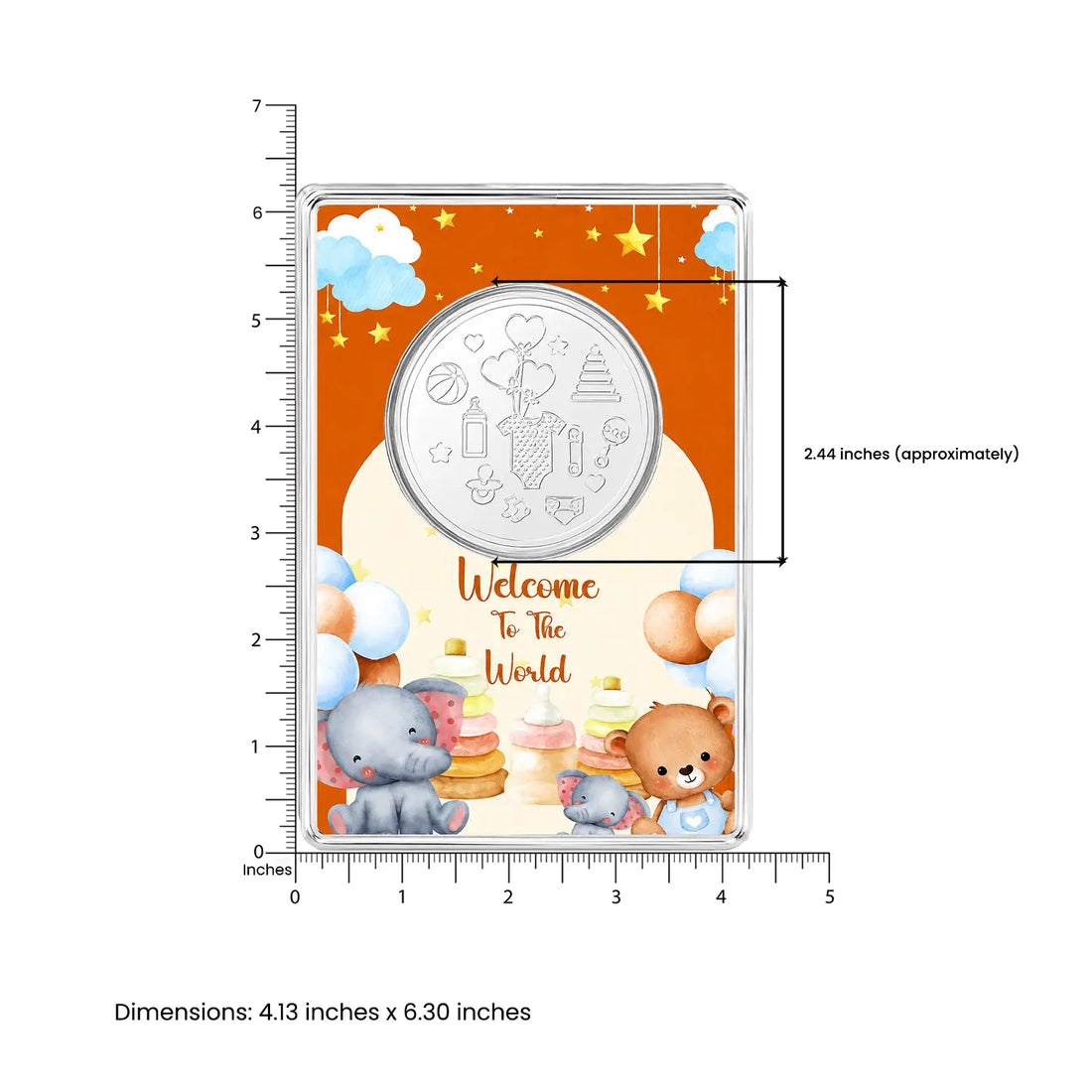 999 Pure Silver Baby Boy Coin - Made With Pure 925 Silver