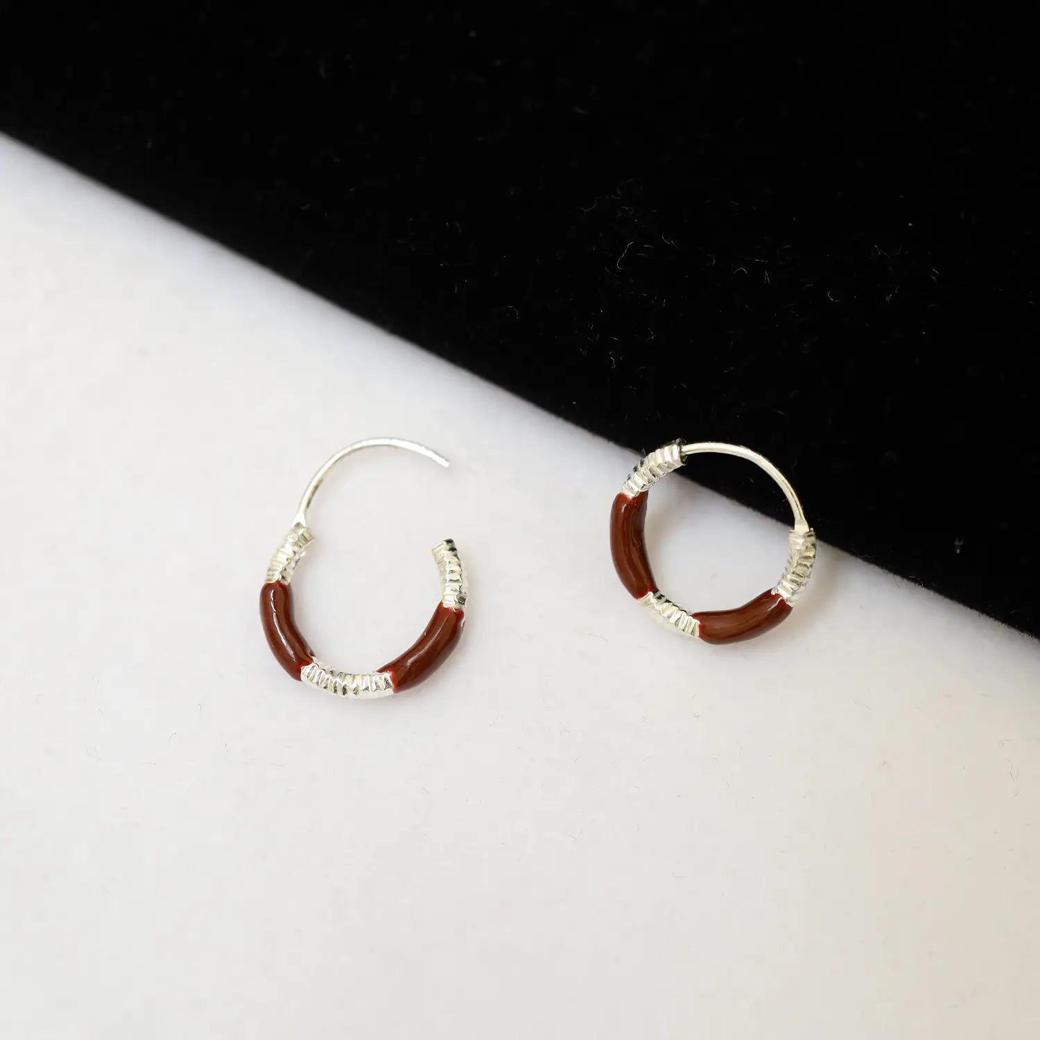 Lime Twist Silver Hoop Earrings - Made With Pure 925 Silver