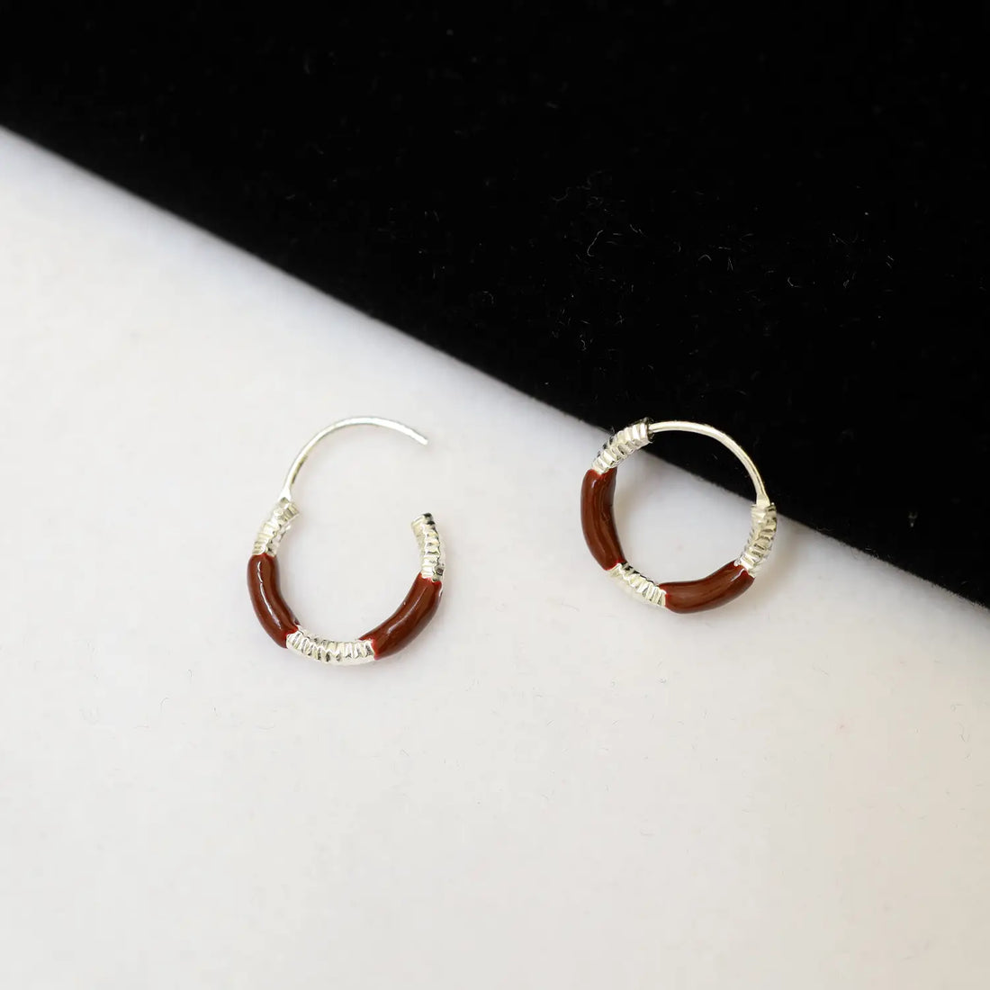 Lime Twist Silver Hoop Earrings - Made With Pure 925 Silver