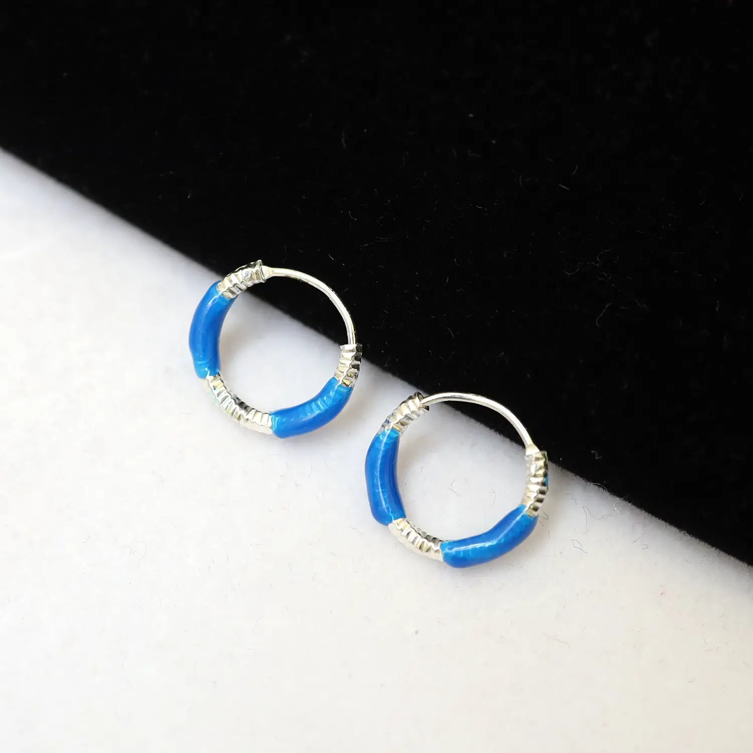 Lime Twist Silver Hoop Earrings - Made With Pure 925 Silver