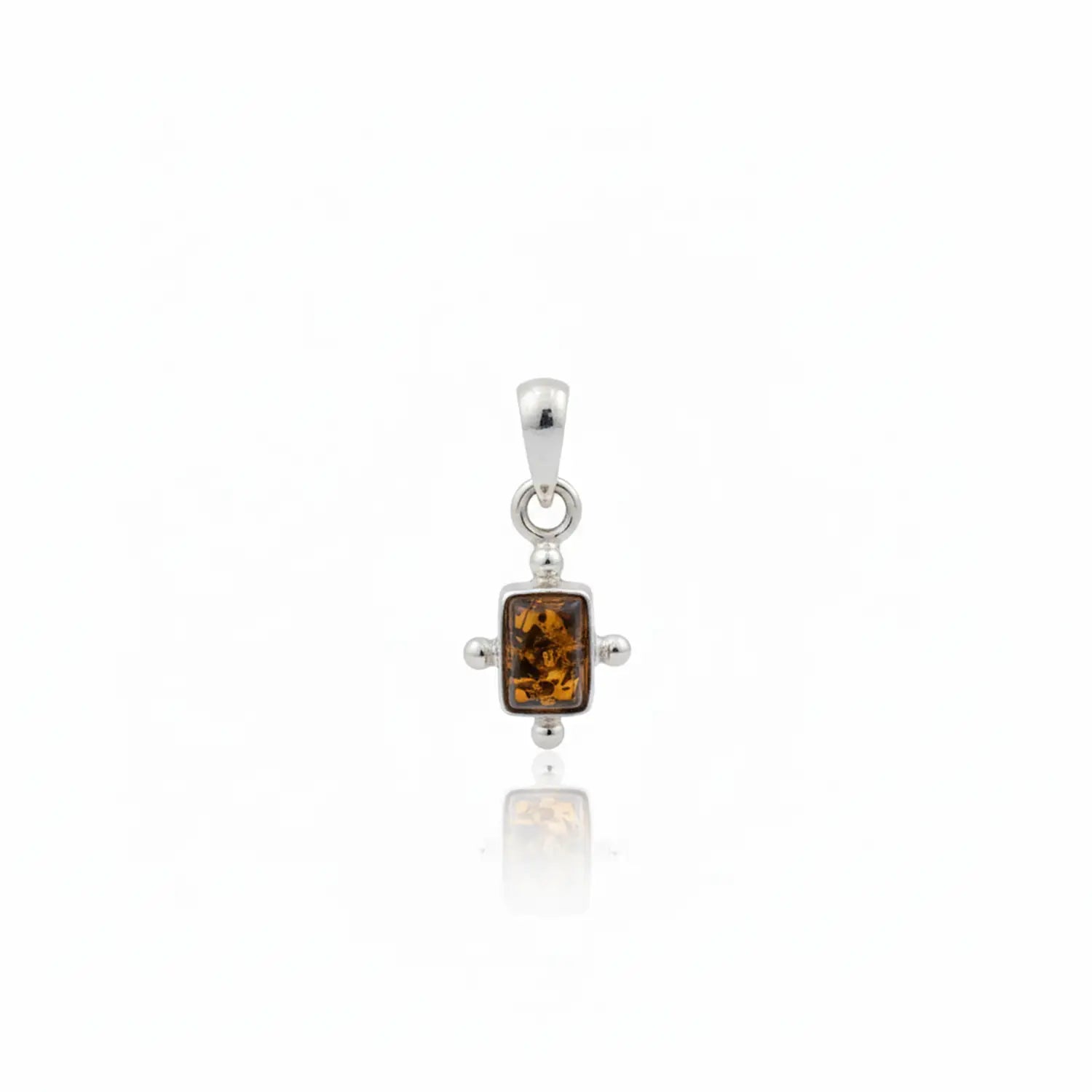 Pure Silver Garnet Charm Pendant- Made With Pure 925 Silver