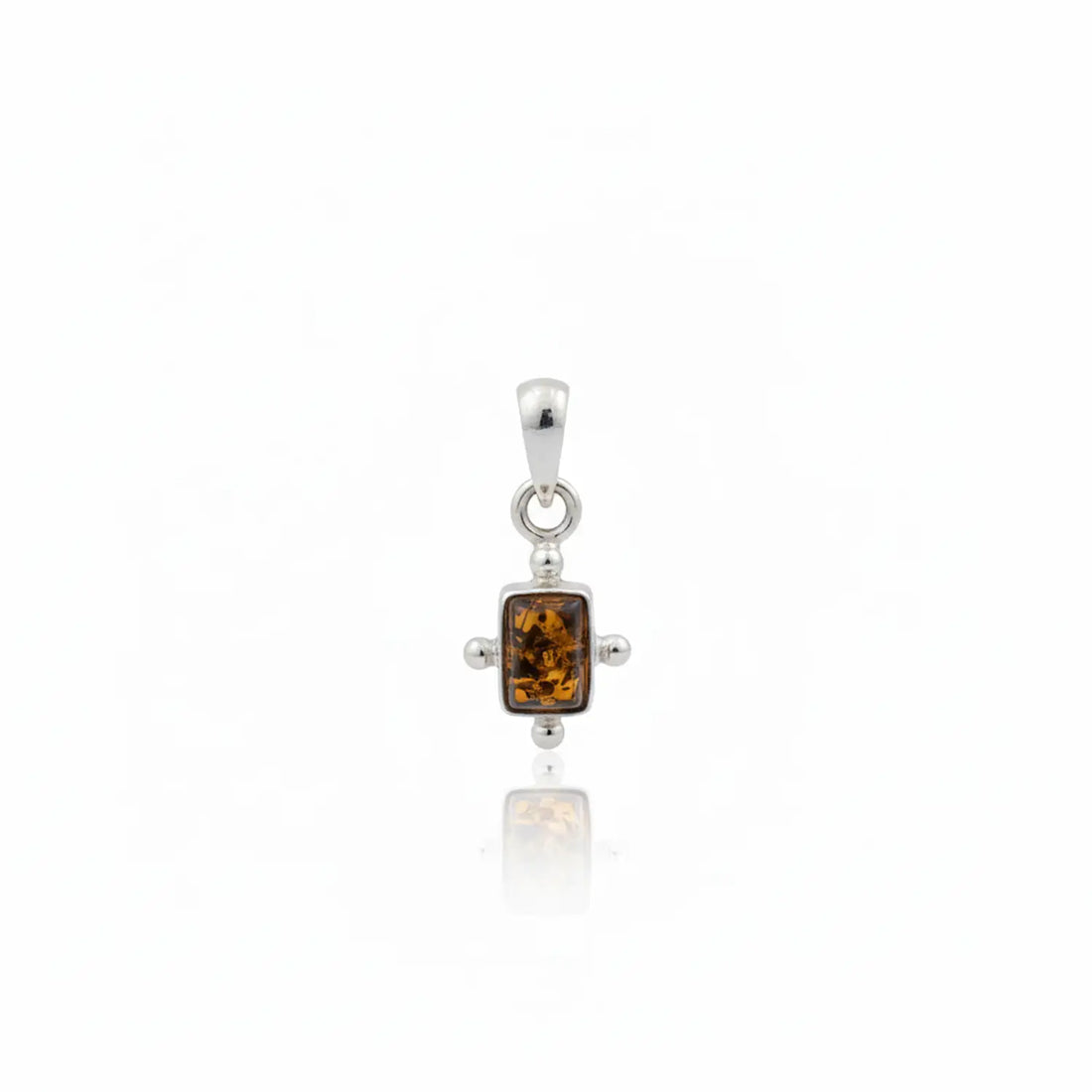 Pure Silver Garnet Charm Pendant- Made With Pure 925 Silver