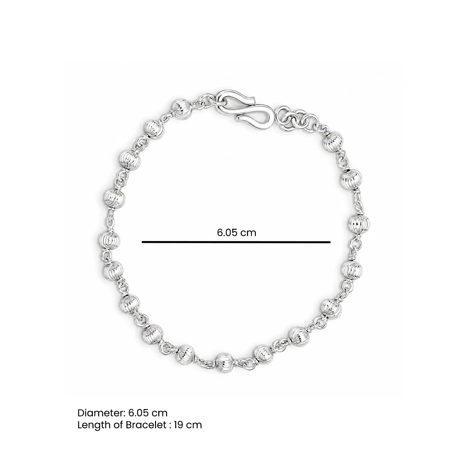 Beaded Bracelet – Classic & Elegant Chain Design - Made With Pure 925 Silver