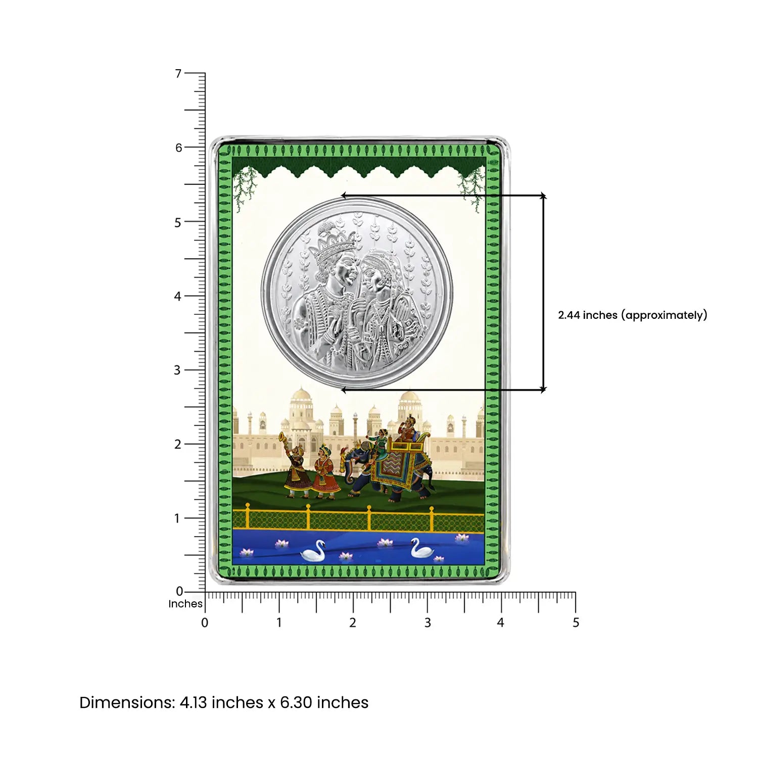 Radha Krishna 999 Pure Silver Coin - Made With Pure 999 Silver