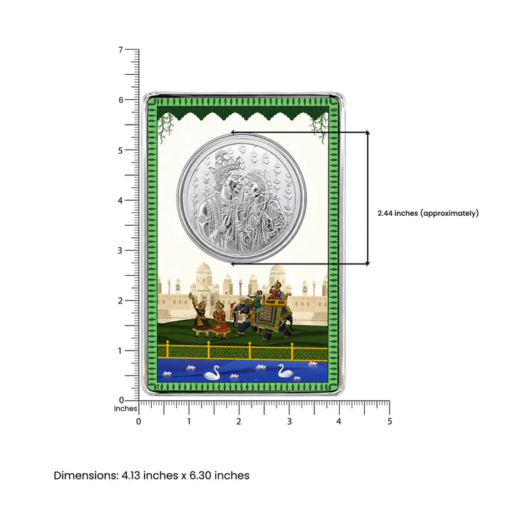 Radha Krishna 999 Pure Silver Coin - Made With Pure 999 Silver